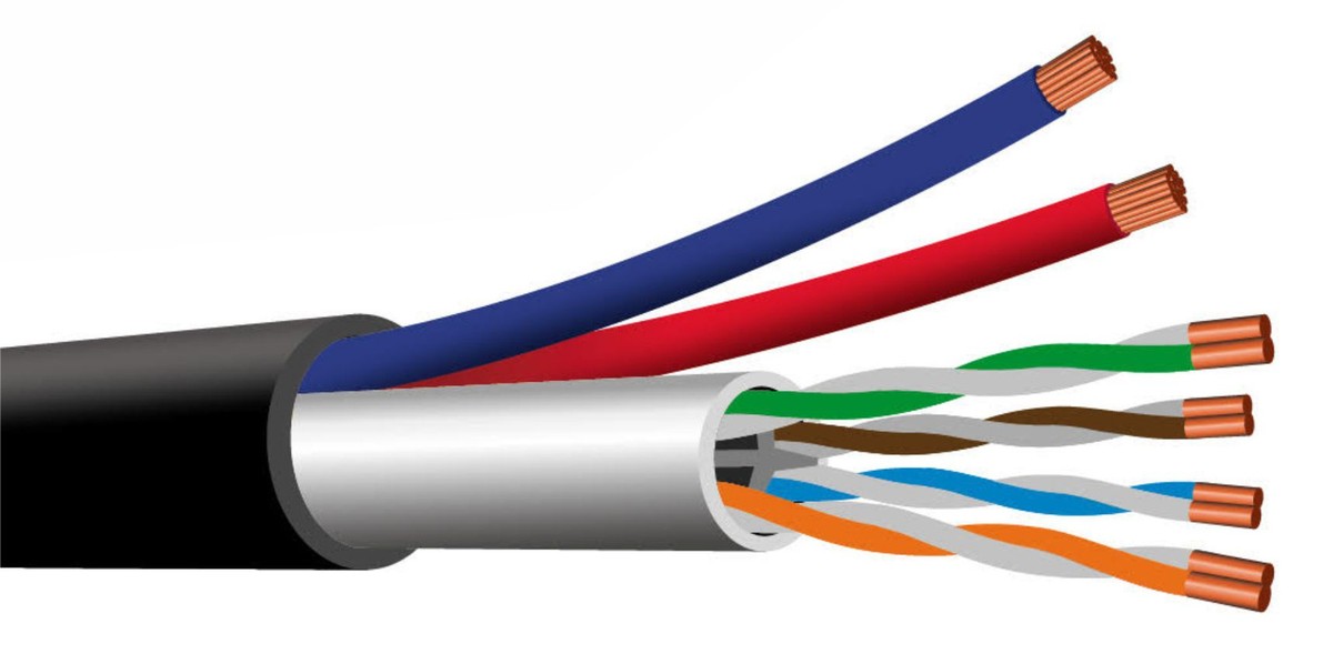 Kαλώδιο PET UTP/CCTV CAT6+2x1,0mm 100m Μαύρο
